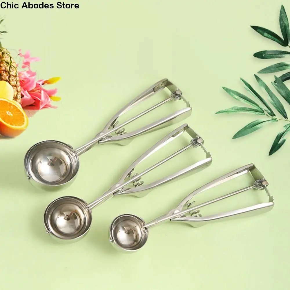 3 개/대 4/5/6cm 아이스크림 특종 스테인레스 스틸 녹 방지 아이스 볼 파는 사람 매쉬 스프링로드 핸들