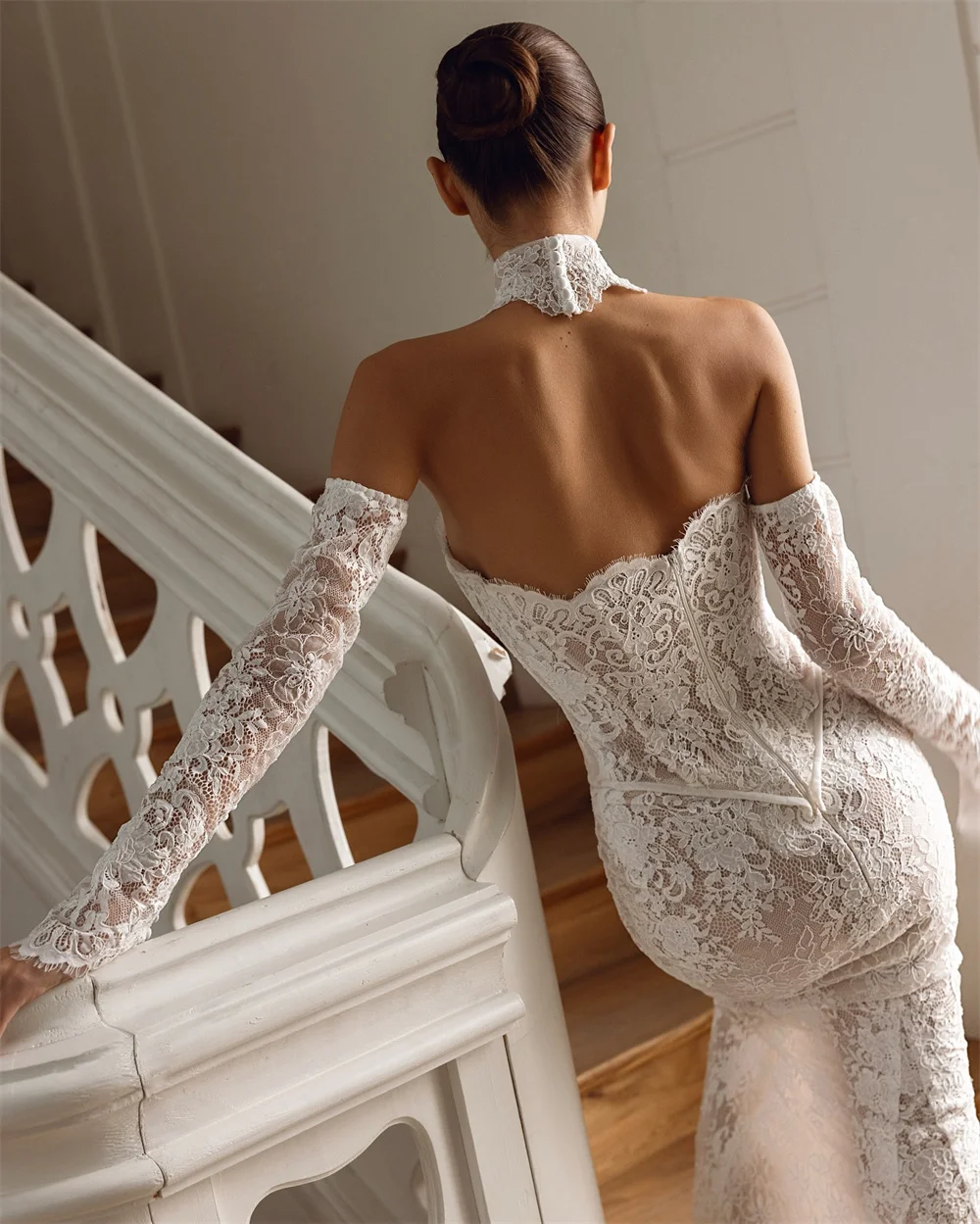 Токио Индивидуальные элегантные свадебные платья без бретелек с вырезом и съемными рукавами, свадебные платья со шлейфом, свадебные платья русалки