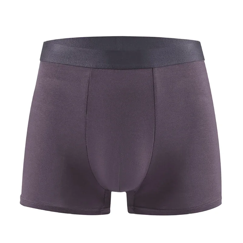 6Pcs Men's Bamboo Fiber Boxer Briefs Ultra Soft Breathable Elastic Waist Underwear Antibacterial Moisture-Wicking Underpants