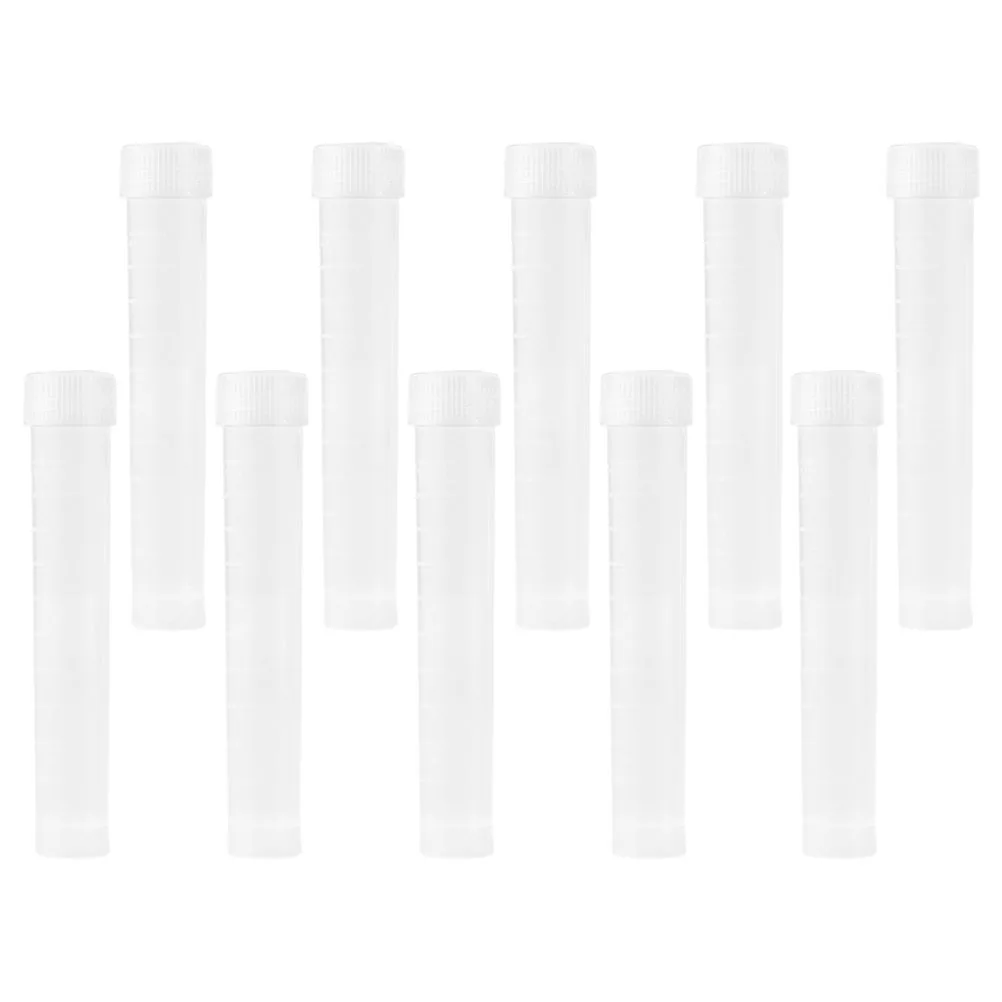 

10 Pcs Sampling Tubes Clear Test Plastic Bottle Small Samples Graduated Markings Test Tubes For Storage PP Storage