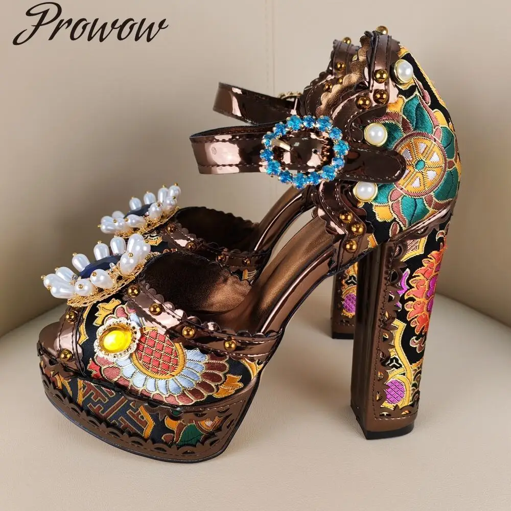 

Винтажные шикарные сандалии со стразами и принтом, женская обувь Zapatos Mujer