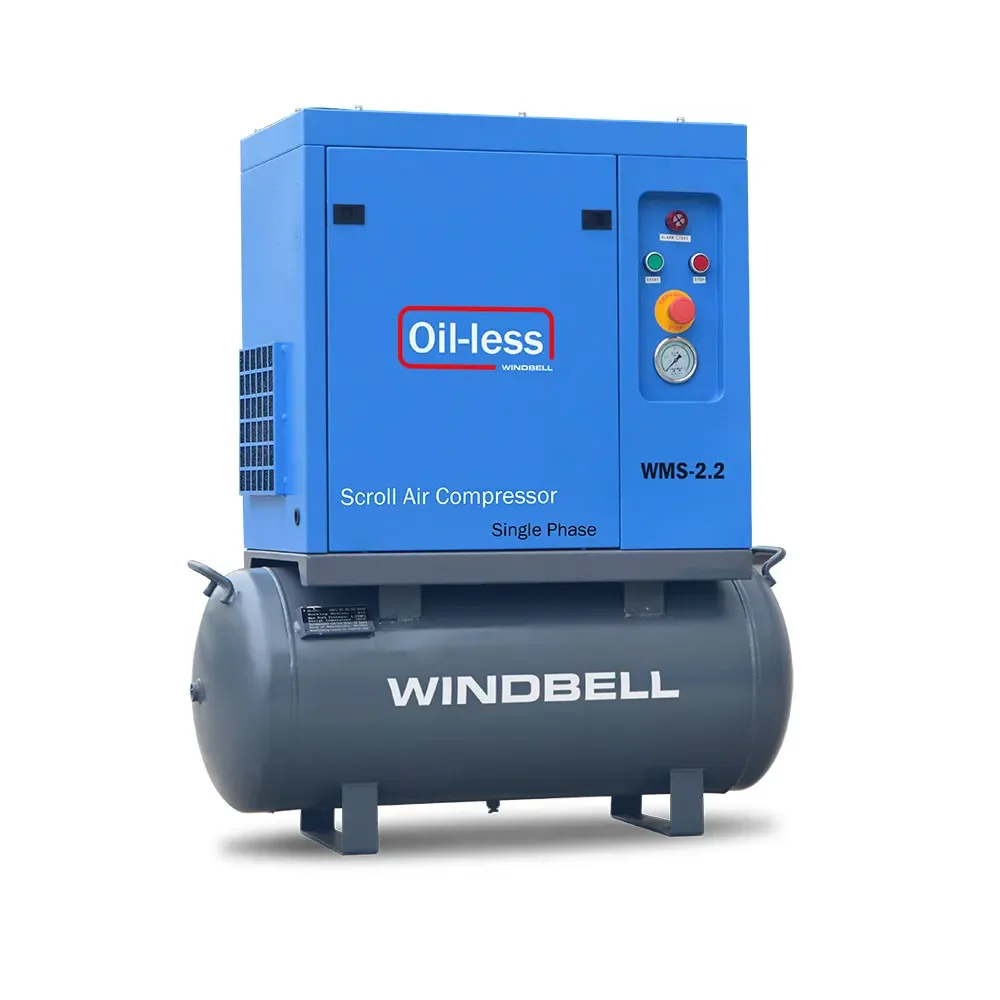 Best Price Electric Soundless Single Phase Efficient Stable 2.2KW 50HZ 3HP oil less Scroll Compressor Industrial For Factory