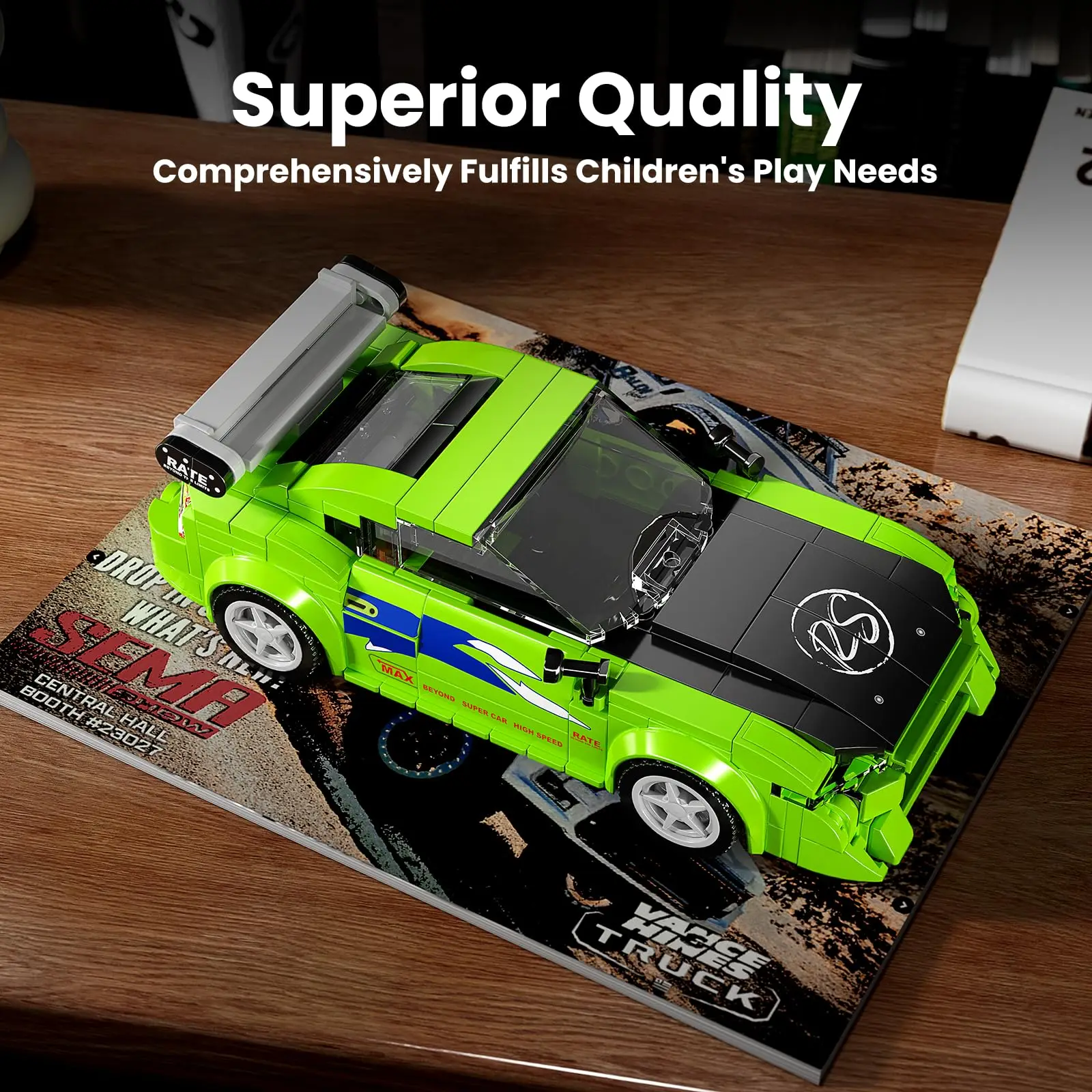 

Mould King Car Models Building Sets, 27033 ModeCar Kit Building Blocks Car Building Toys With Display Case, Race Car Building Kits ForAdults And Kids (338PCS)