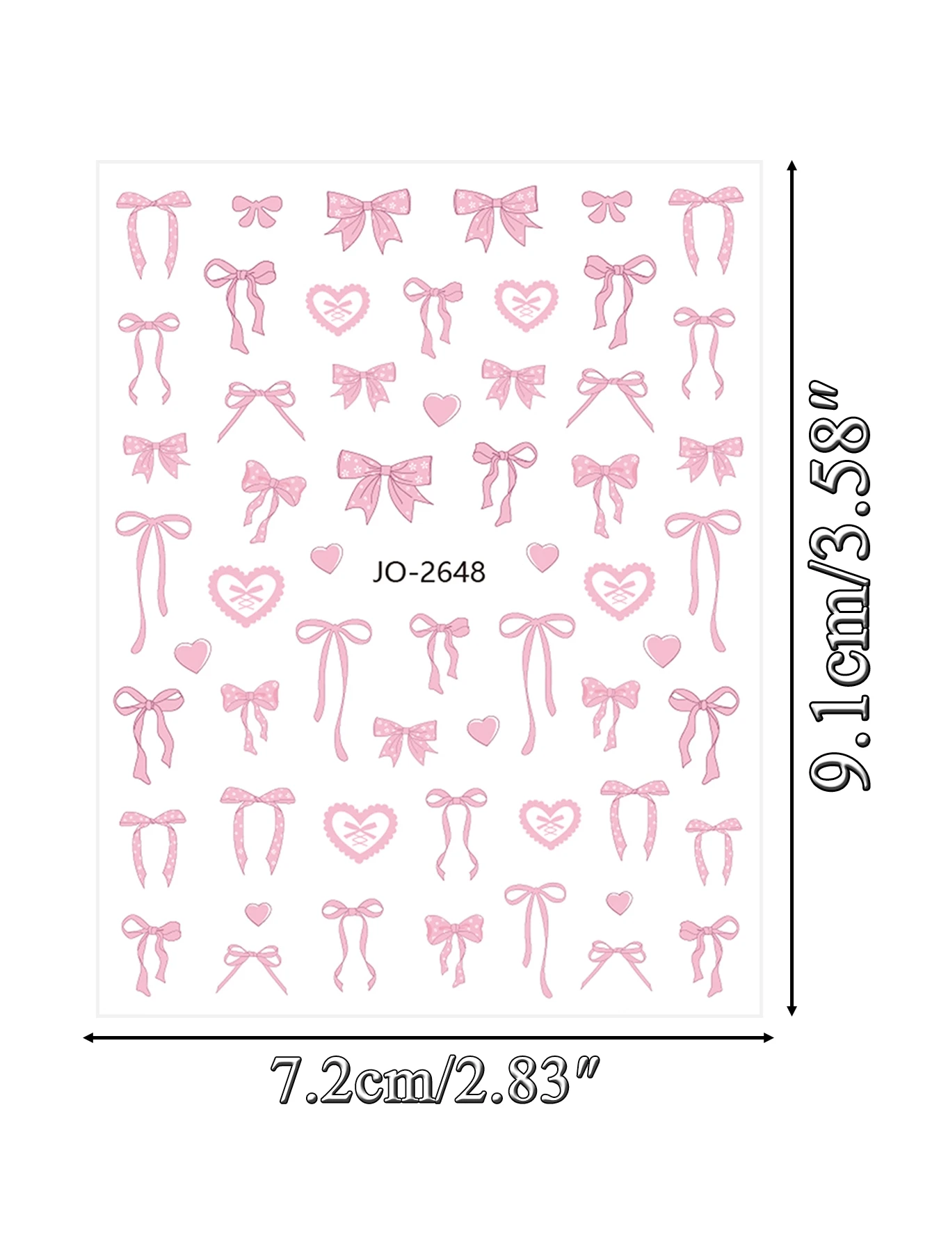 3/6/12 ورقة لطيف القوس القلب مسمار الفن ملصقات-الملونة ذاتية اللصق الشارات DIY هلام الاكريليك مسمار الديكور مجموعة