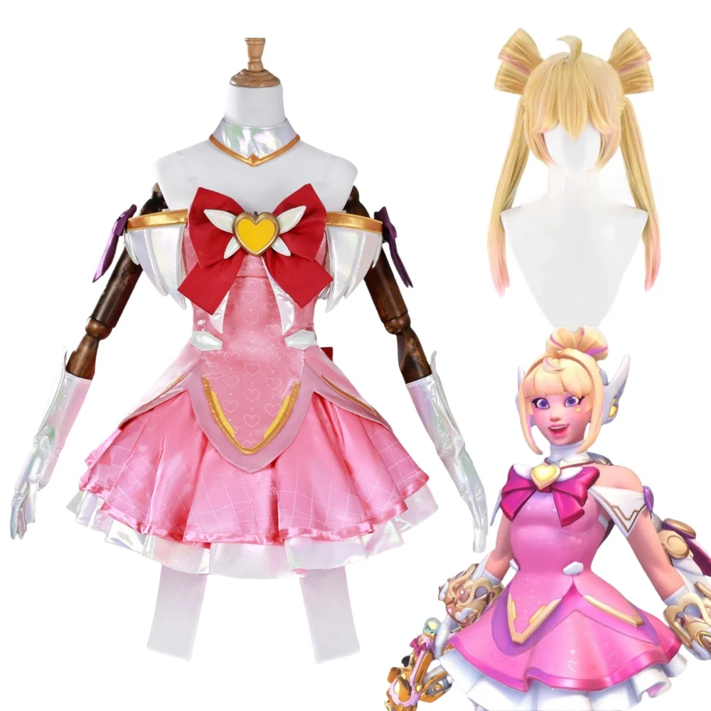 

Juno Magician Skin Cosplay Anime Game Magical Girl Costume Wig Woman for Christmas Halloween Party Uniform