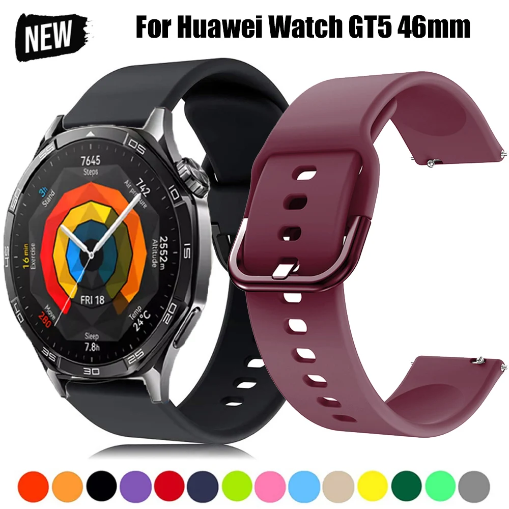 20 22mm Für Huawei GT6 GT5 46mm 41mm Silikon Band Sport Strap 18mm Für Huawei GT6 GT5 41mm Smartwatch Zubehör Armband