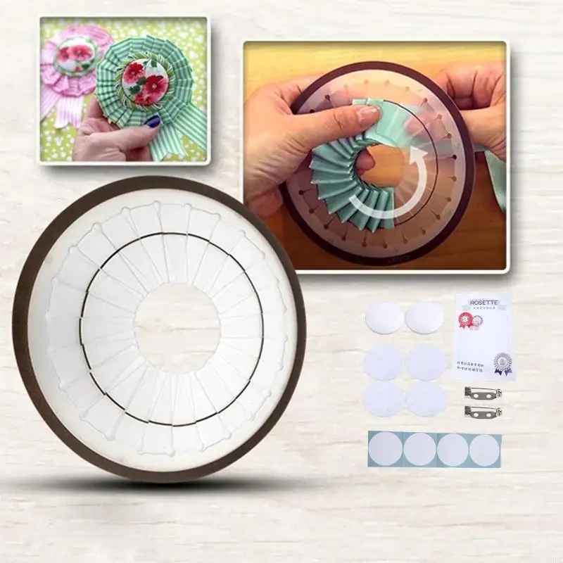 H9ec DIY Rosette Brooch Handmade Ribbon Making Making Tool Tool Button Button Button
