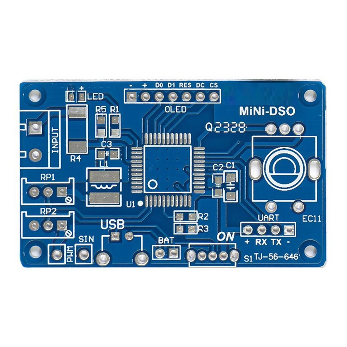 미니 DOS LCD 오실로스코프 키트, STC8K8A 단일 칩 마이크로 컴퓨터 전자 납땜 연습, 쉘 없는 느슨한 부품