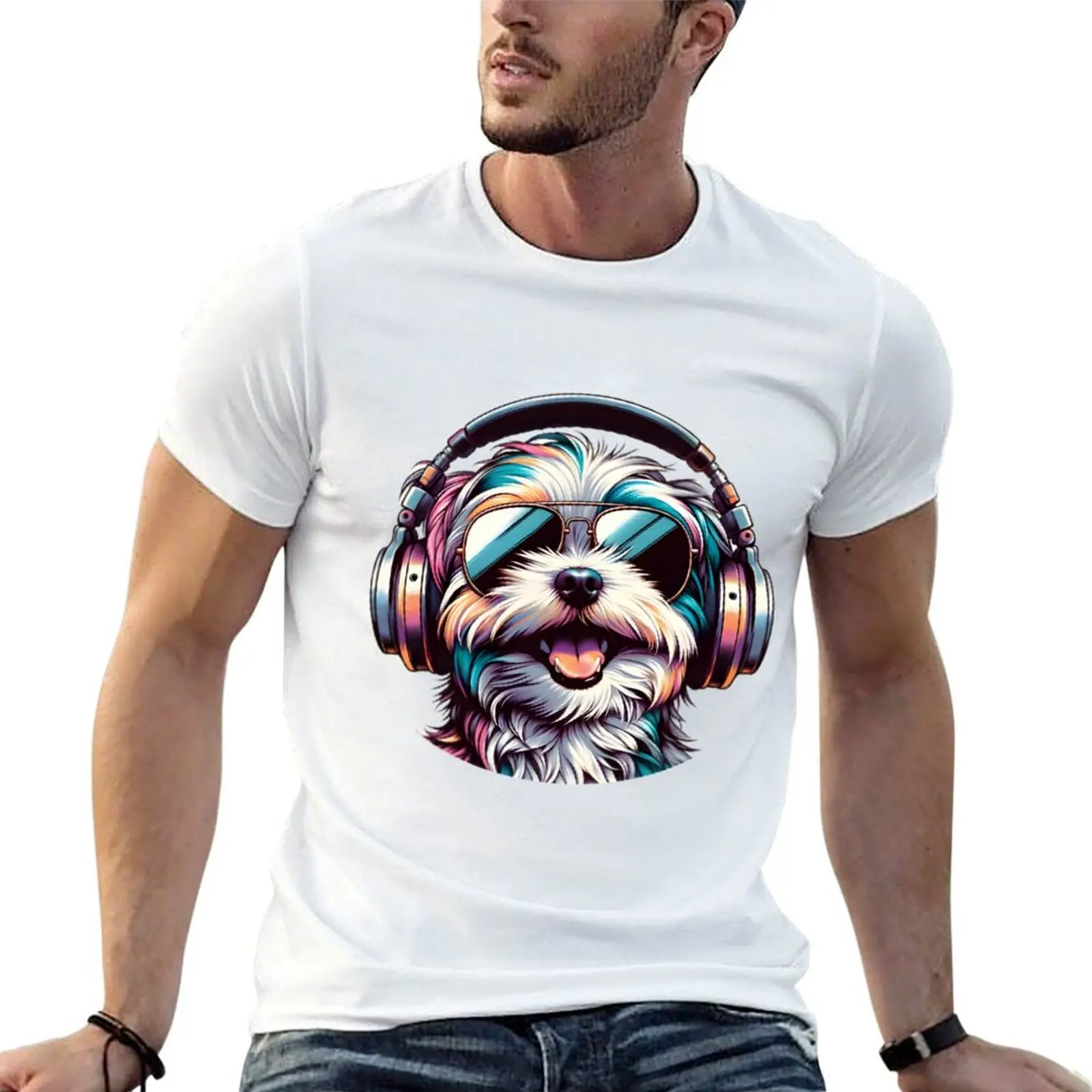 

Maltese Smiling DJ Lights Up the Music Scene T-Shirt anime tshirt T-Shirt