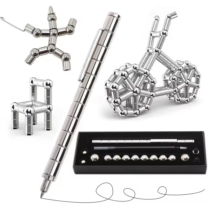 

1/2Pcs New Creative Magnetic Stress Relief Pen Multifunctional Creative Pen Relieves Anxiety and Stress Perfect Gift for Friends