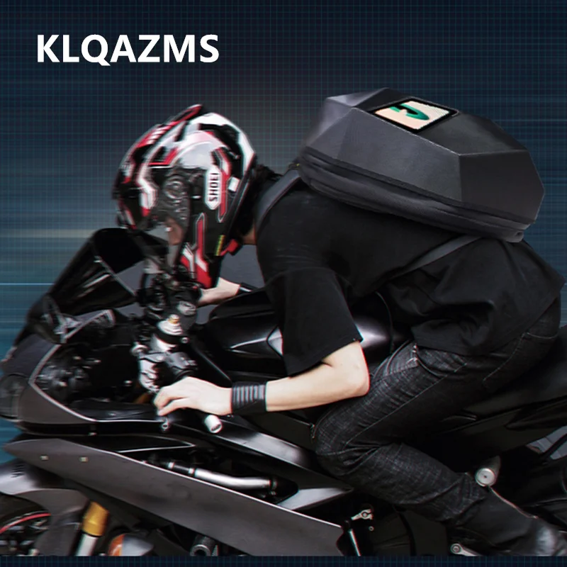 

KLQDZMS Cycling Backpack ABS + PC Waterproof Shoulders Schoolbag LED Light-emitting Night Riding Bag Laptop Men's Backpacks