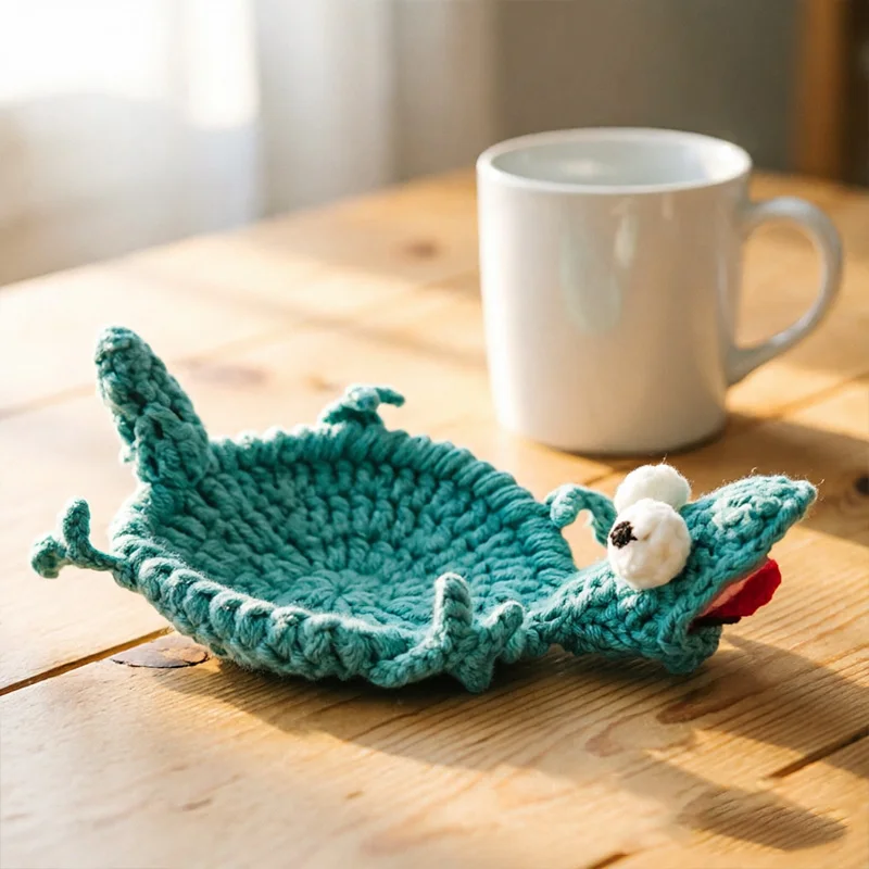 Picture 4: Cute Handmade Crochet Animal Coasters – Quirky Duck, Lizard & Mouse for Home Decor, Heat-Resistant Table Mats, Perfect Gift