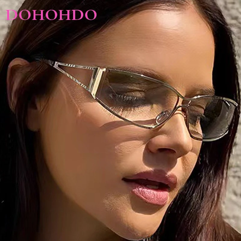 

New Fashion Punk Y2K Metal Women Sunglasses Luxury Brand Outdoor Summer Traveling Driving Eyewear Male UV400 Lentes De Sol Mujer