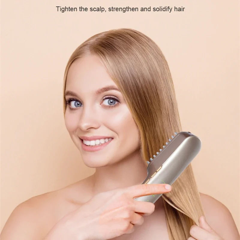 Laser Therapy Hair Growth Comb Scalp Massaging Brush Red Light Hair Comb Red Light Electric Massager for Body and Hair