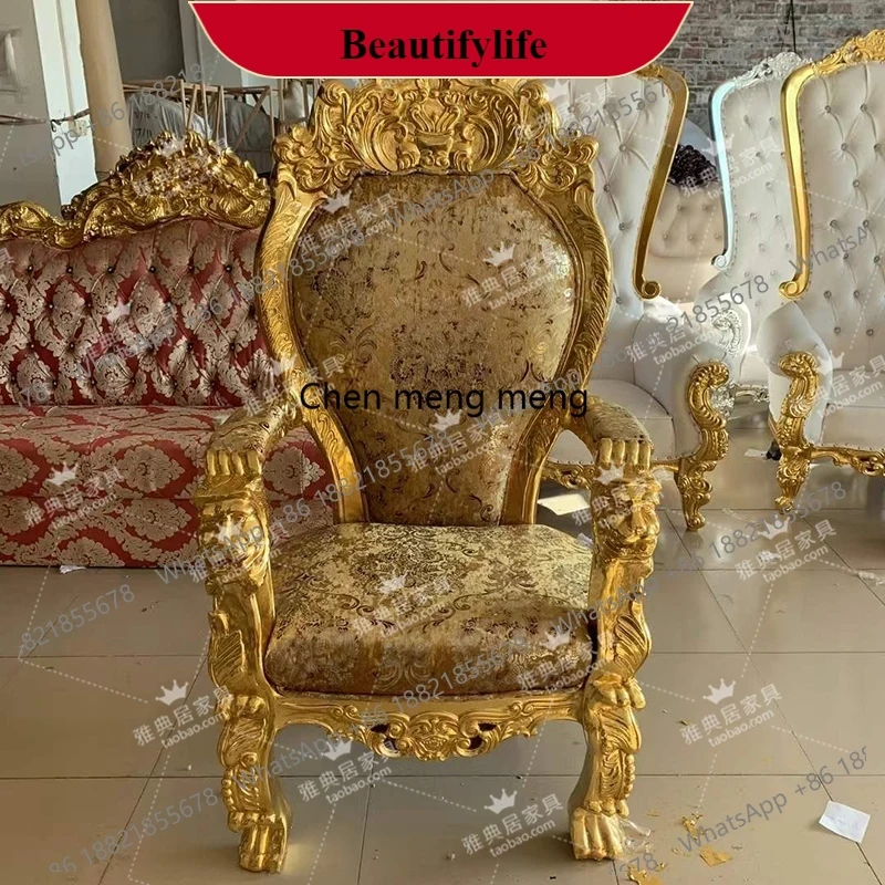 

G153 Wedding Seat Classic High Back Chair Event Party Queen Chair European Single Sofa Chair
