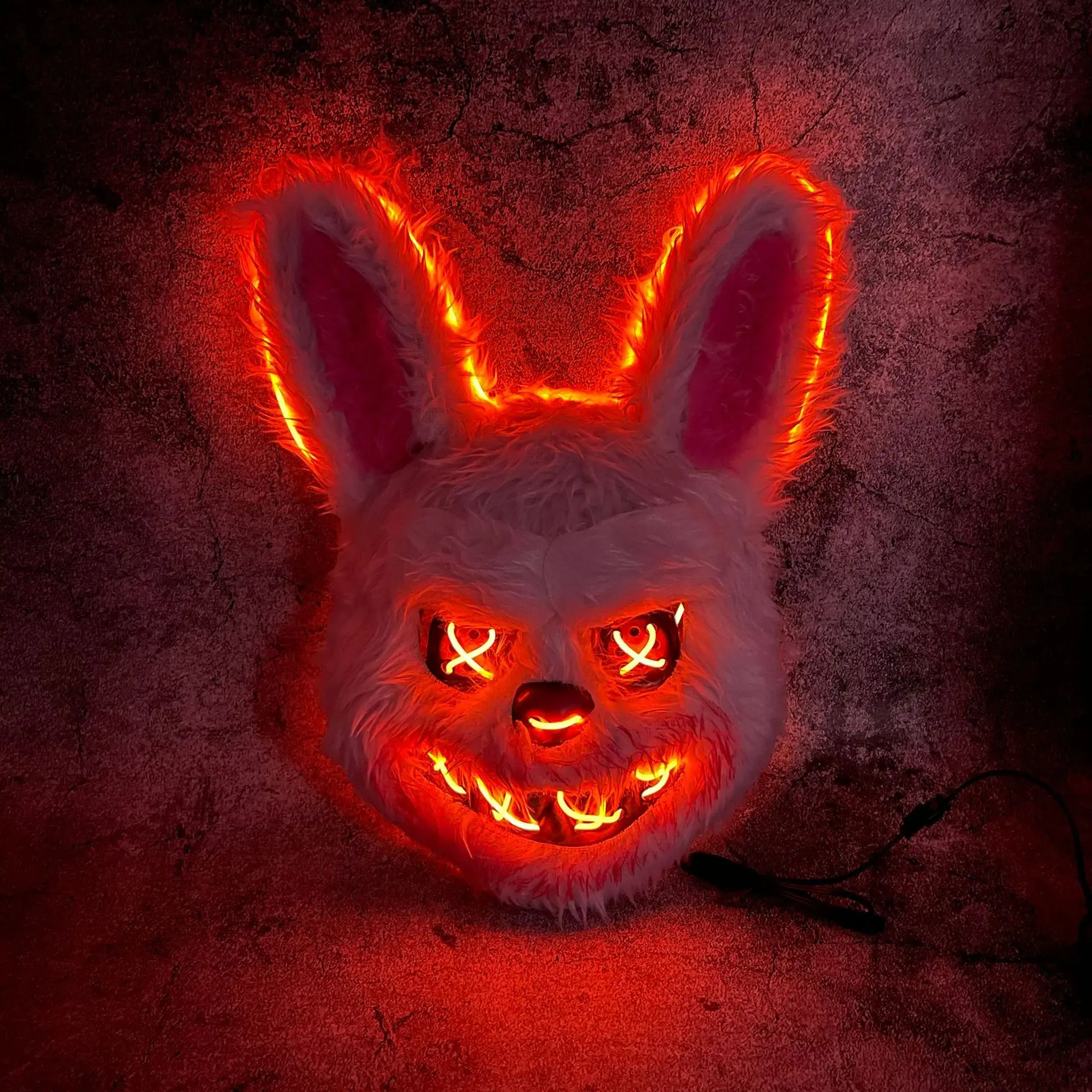 New Carnival Luminous Bear Bunny Mask Unisex Luminous LED Party Mask Halloween Cosplay Supplies Glowing Disguise Masks Props