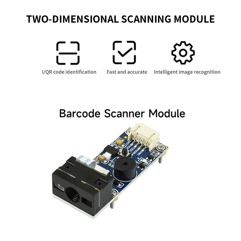 Waveshare-Barcode Scanner Module, Supporting QR Code, Data Matrix, QR Code Scanning, High-Density, PDF417, Acessórios