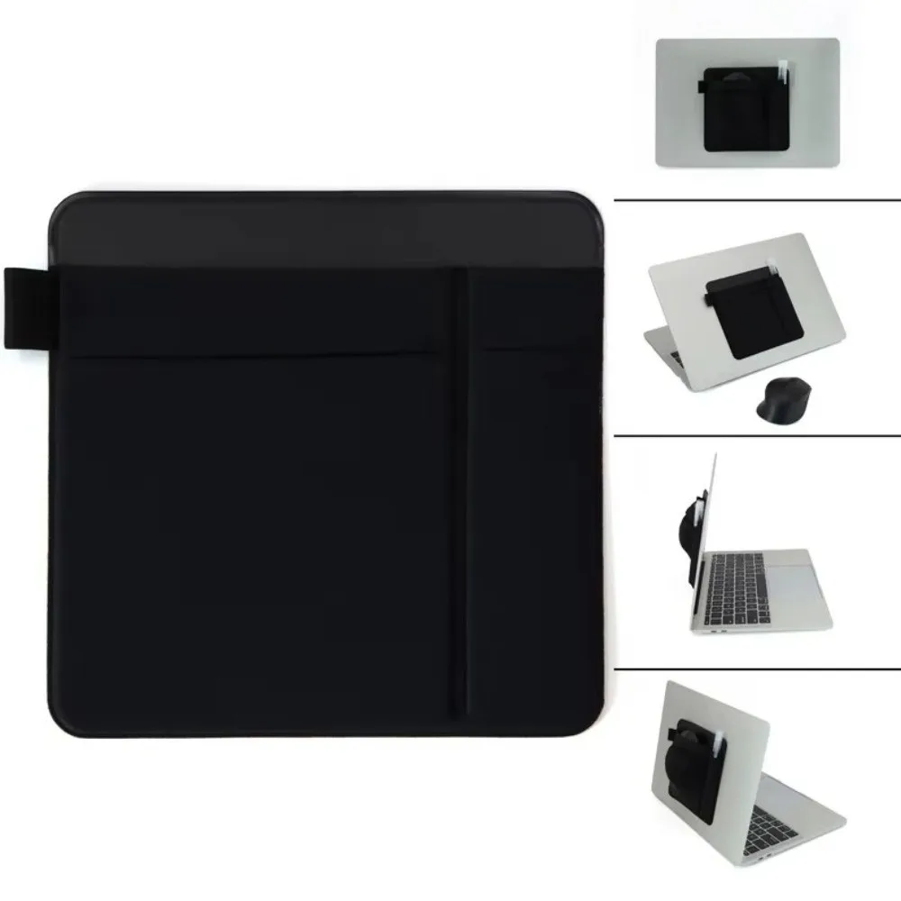 PU Leather Laptop Sticker Bag Waterproof Elastic Canvas Laptop Back Storage Bag Portable Multifunctional