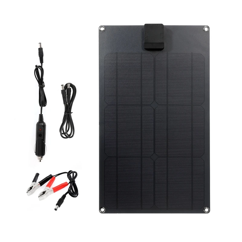 

18V 25W Solar Panel Monocrystalline Silicon Waterproof Solar Panel USB Type C Charge Outdoor Camping DIY Power System For Phone