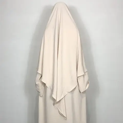 새로운 한 레이어 재즈 크레페 다이아몬드 Khimar 고품질 이슬람 EID 라마단 이슬람 의류 넥타이 뒤로기도 Hijab Dropshipping