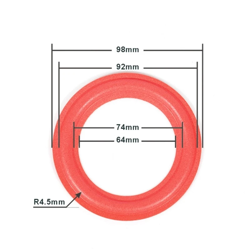 جزء إصلاح حلقات محيطية بحواف من الفوم المطاطي لإصلاح مكبر الصوت، حواف محيطة ذاتية الصنع، حلقات مقاومة للغبار، تحسين الجهير