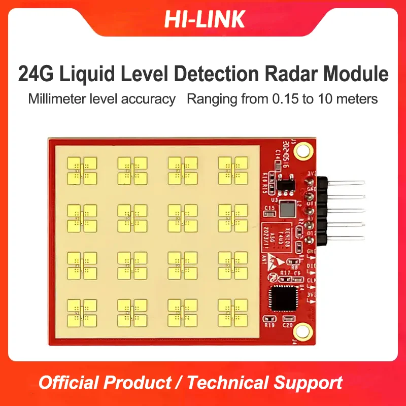 Hi-Link 24G Sensor de detecção de nível de água LD2413 Módulo de radar Detecção de líquido Interruptor de indução sem contato