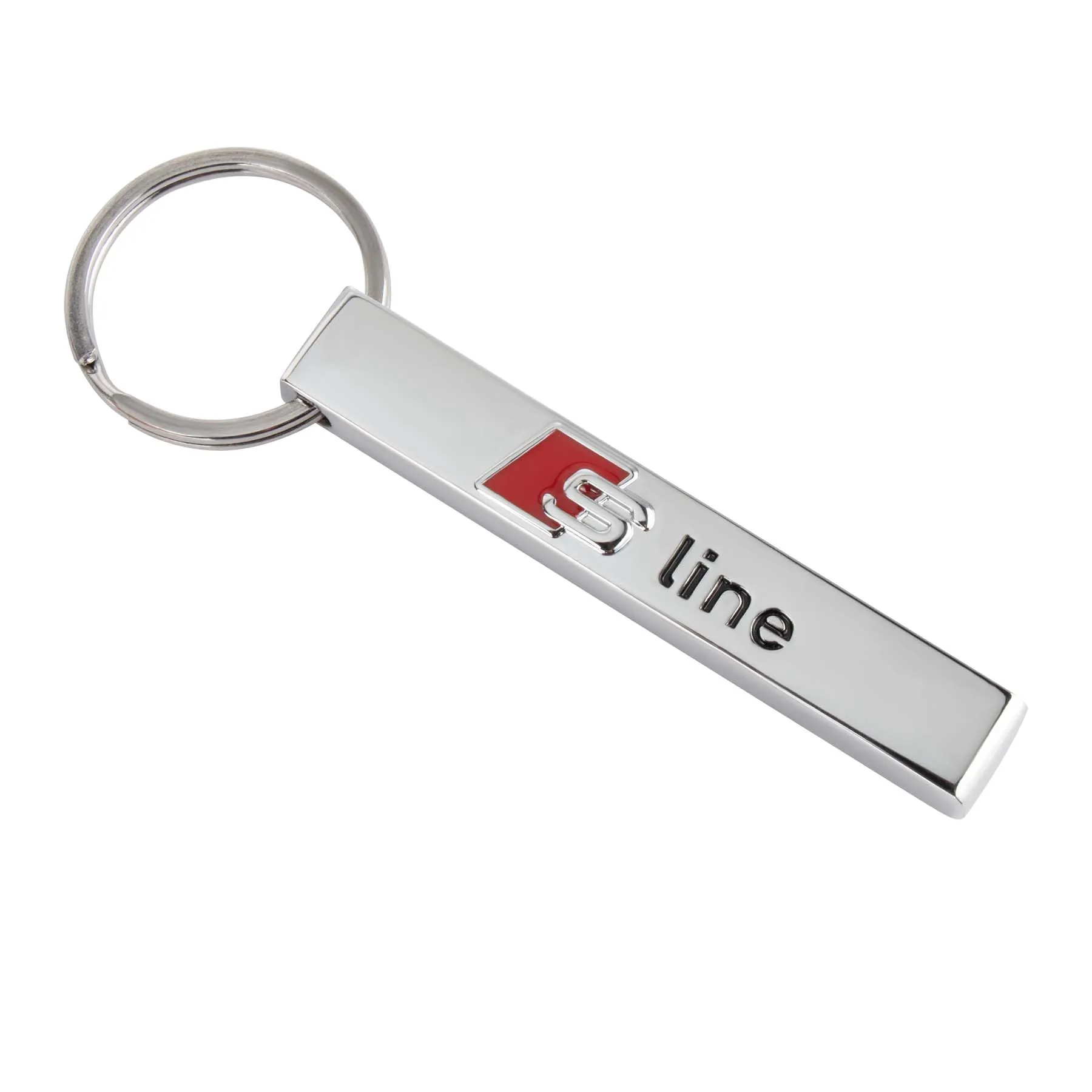3D Metall/Leder Auto-Emblem Schlüsselanhänger Schlüsselring Dekoration für Audi A3 S3 8V A4 B8 B6 B7 A6 C6 C5 C7 A5 Q3 Q5 Q7 TT A1 A2 A7 A8 Q2