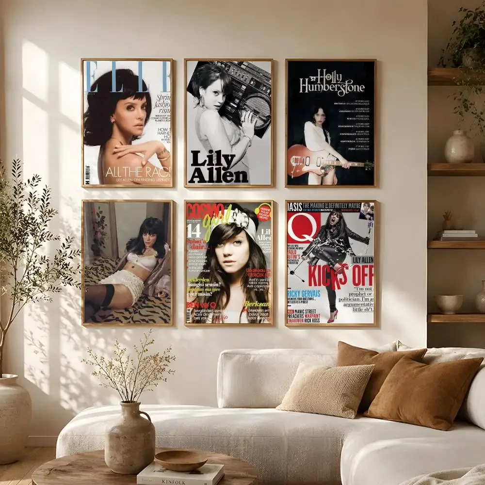 Music Lily Allen Poster Poster HD Self Adhesive Waterproof Wall Art Ideal for Home Office Dorm Bedroom Great Gift