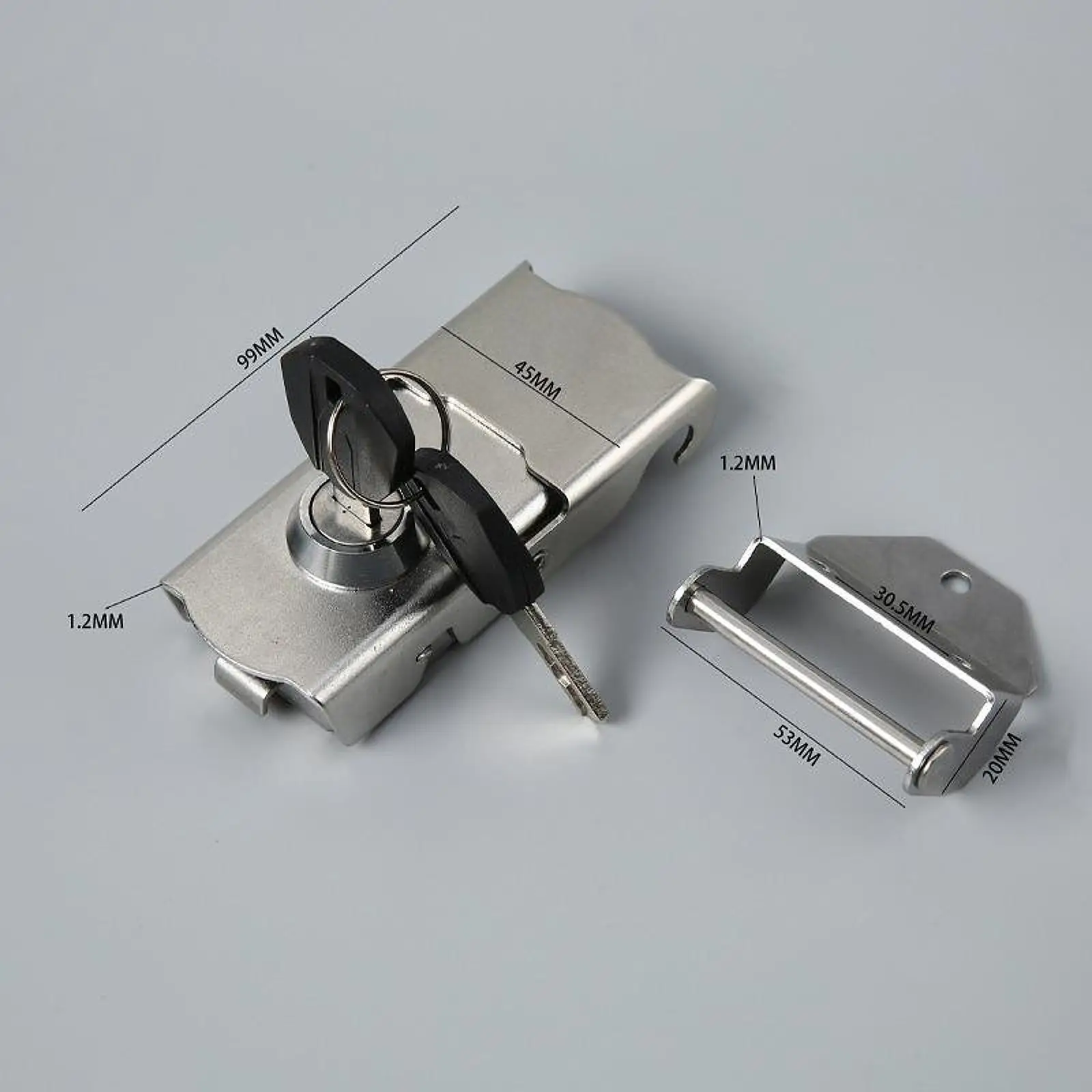 Motorcycle Trunk Lock Direct Replaces Easy to Install Replace DIY Parts Universal Fit Secure Sturdy with 2 Keys Modification