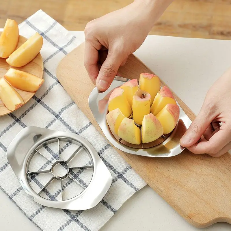 Stainless Steel Comfortable Handle Apple Slicer Fruit Core Remover Use Sharp Slice Reusable Vegetable and Fruit Tools