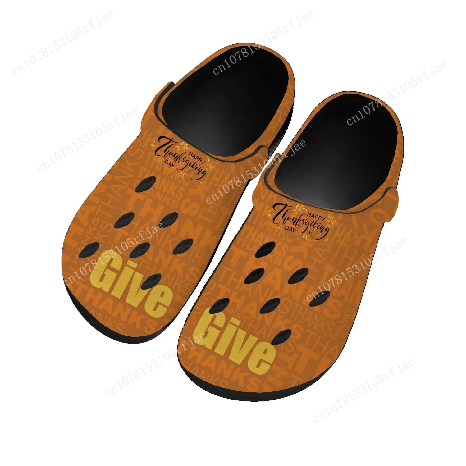 

Thanksgiving Day Festival Home Clogs Mens Womens Youth Boys Girls Sandals Shoes Garden Bespoke Custom Shoes Beach Hole Slippers