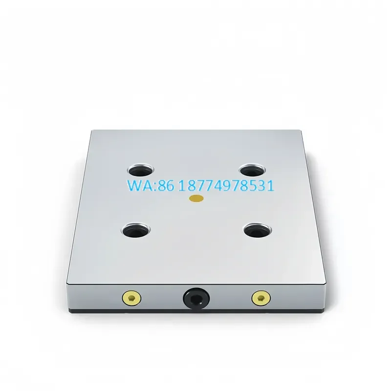 Wmwmnu 5 Axis CNC Zero Point Quick Locking Plate Stainless Steel 246x192x27mm HRC55-60 0.01mm Repeatability Mounting Holes