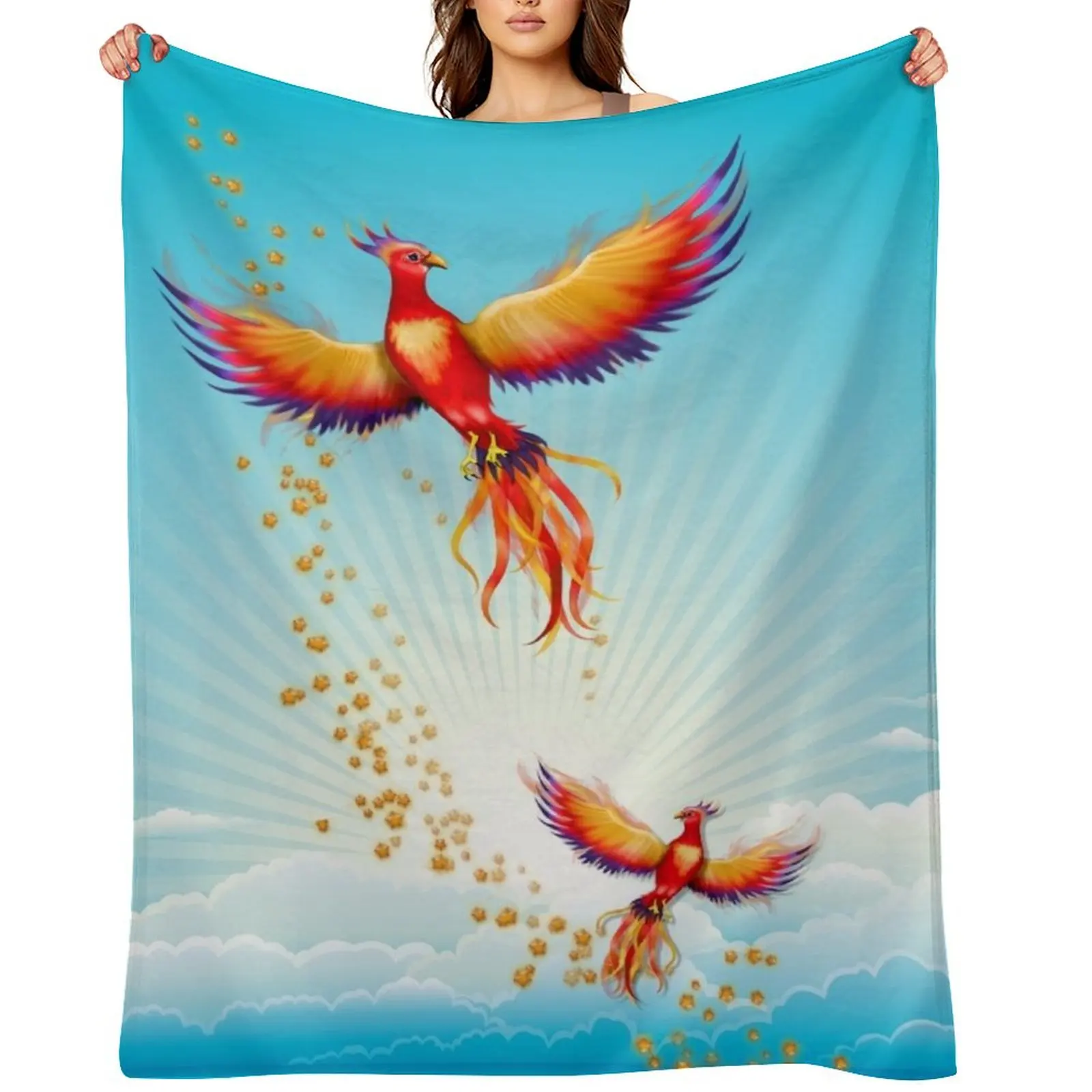 

Phoenix Rising Throw Blanket for sofa Soft Plush Plaid blankets ands Soft Beds Blankets