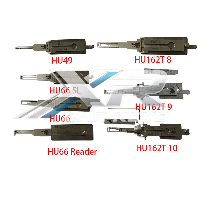 Original LiShi 2 in 1 2in1 2-in-1 HU49 HU66 HU162T(8) HU162T(9) HU162T(10) 8/9/10 CUT Locksmith Tools For VW Audi Car Lock Keys
