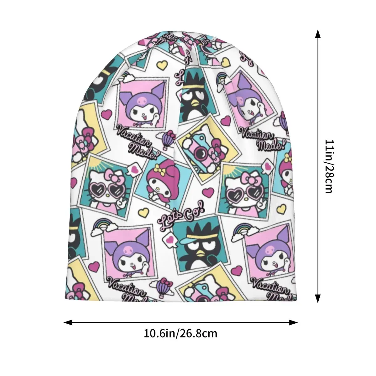 ハローキティ クロミ キャップ かわいい BADTZ-MARU ヒップホップ ユニセックス ストリート スカリー ビーニー帽子 夏 暖かい 両用ボンネット帽子