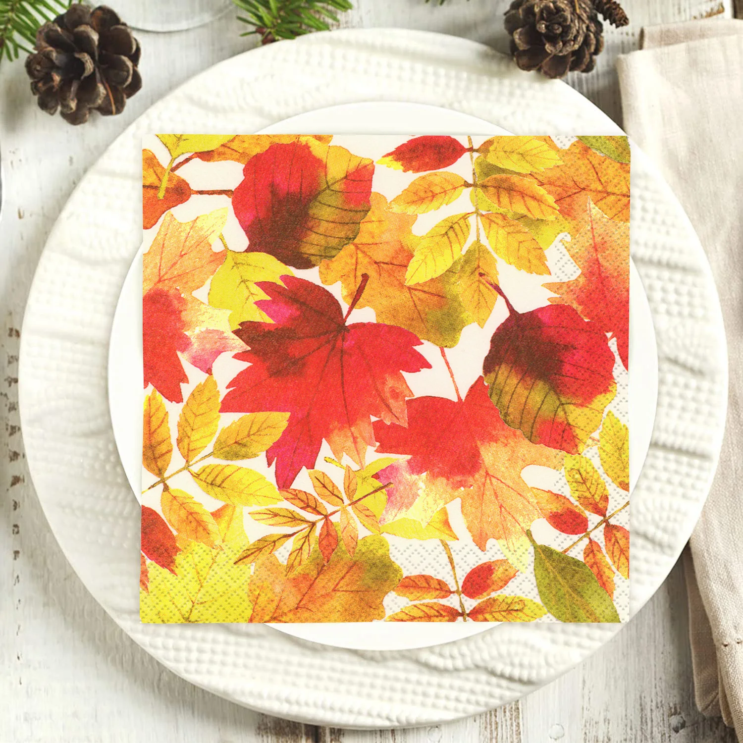 Servilletas desechables De hoja De arce para fiesta De otoño, Papel tisú, Papel desechable, toalla De Papel para decoupage, Servilletas De Papel