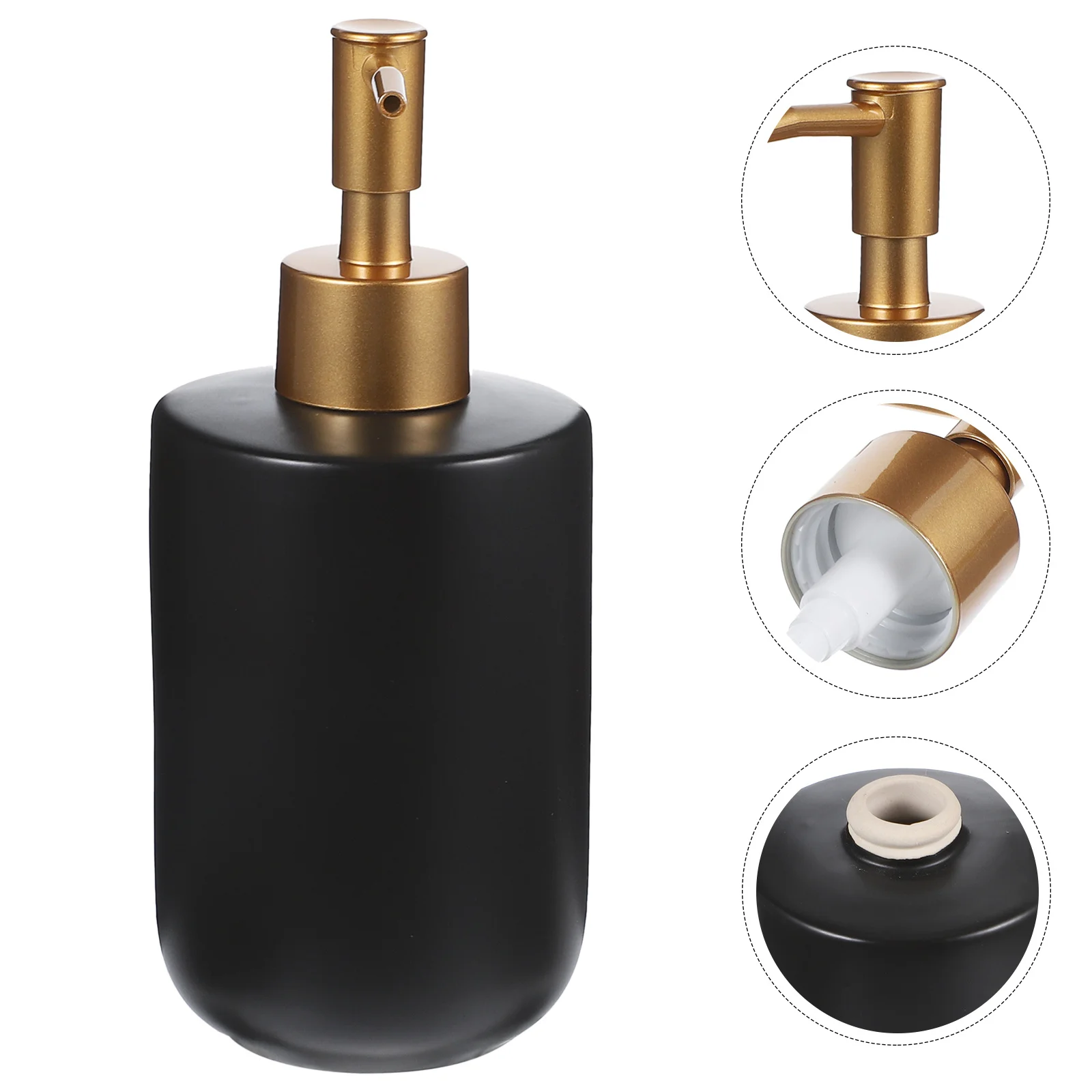 

Bathroom Lotion Bottle Soap Dispensers Ceramic Shampoo Conditioner Body Wash Countertop