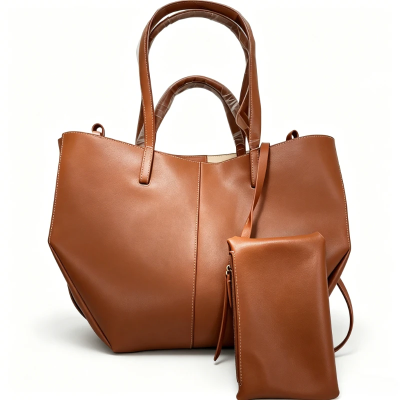 

French Style Fashionable Backpack, Leather Large Capacity Crossbody Bag, Fashionable Design Underarm Large Capacity Shoulder Bag