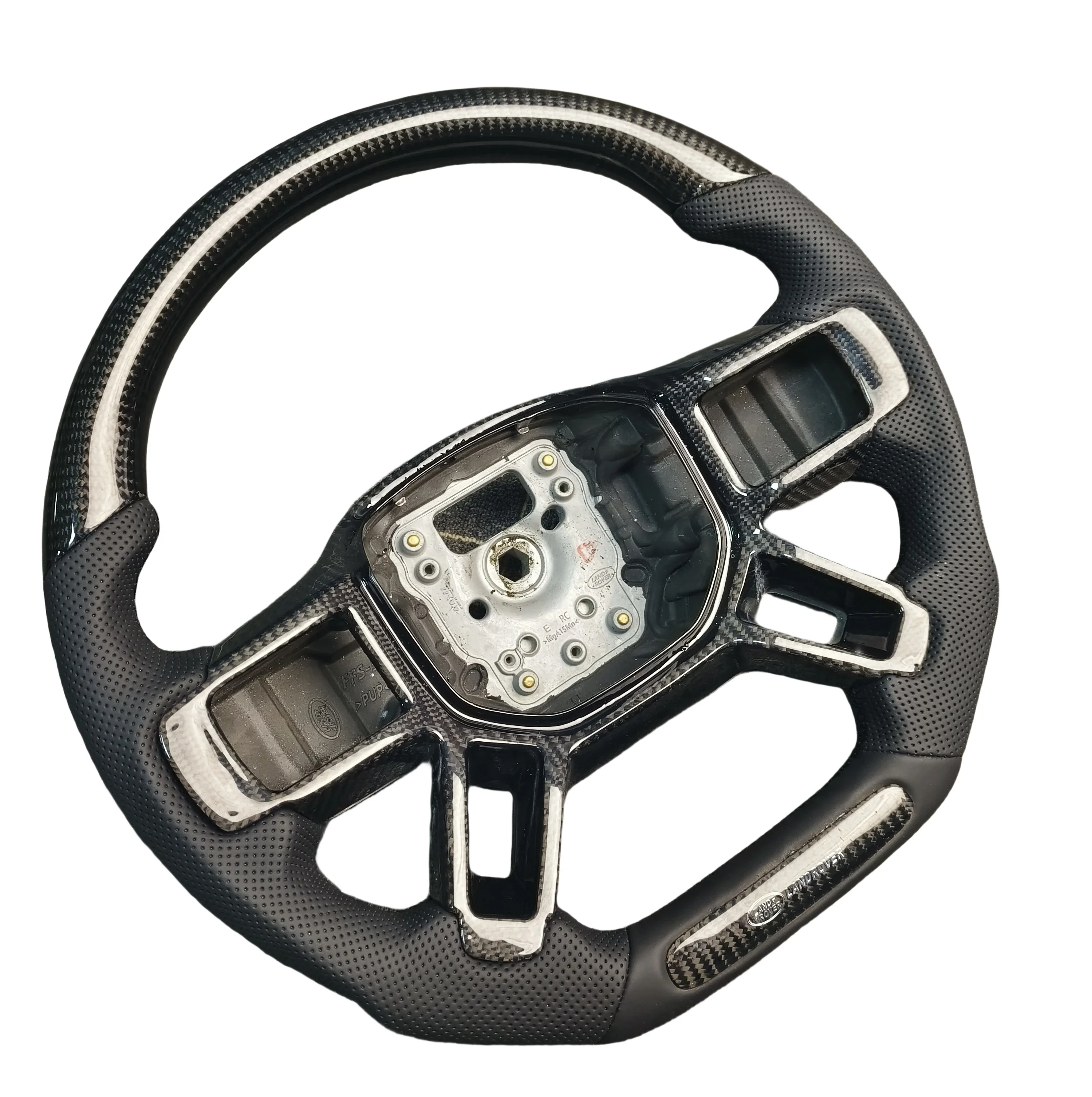 عالية الجودة عجلة توجيه سيارة الرياضة دائم سباق عجلة القيادة ألياف الكربون لاند روفر المدافع ألياف الكربون + الجلود