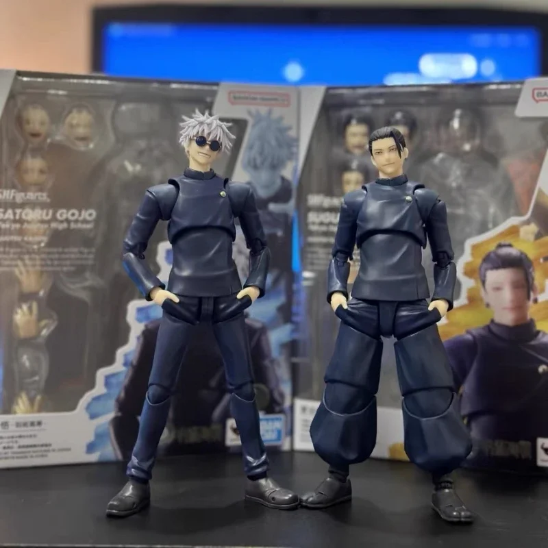 Bandai Original Shfiguarts Jujutsu Kaisen Figure Gojo Satoru Itadori Yuji Fushiguro Megumi Kugisaki Nobara Anime Model Doll Gift