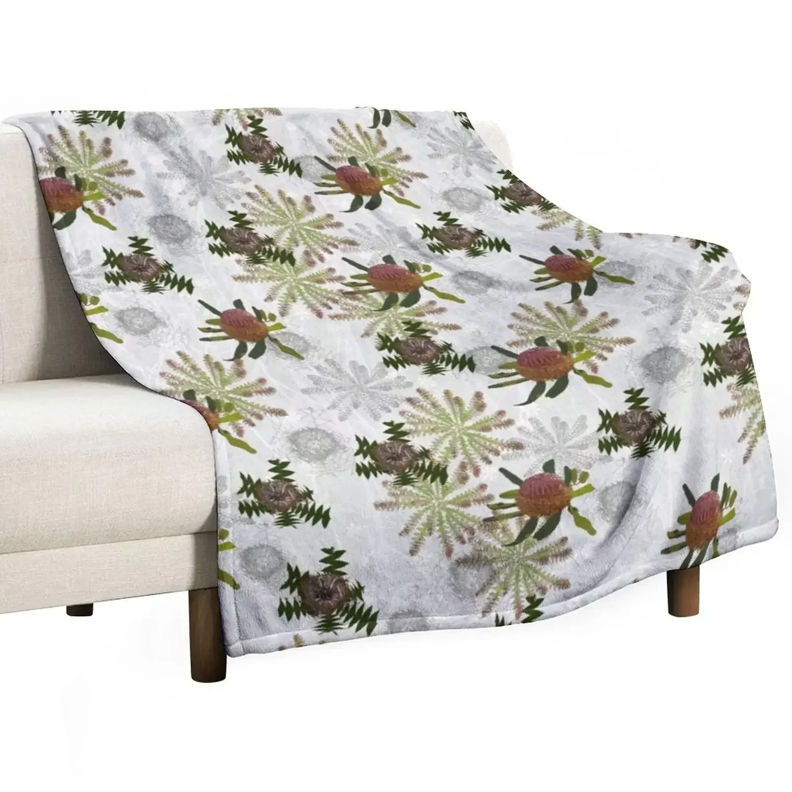 

Mixed Banksia Fabric Design for large items Throw Blanket Luxury For Sofa Thin Blankets