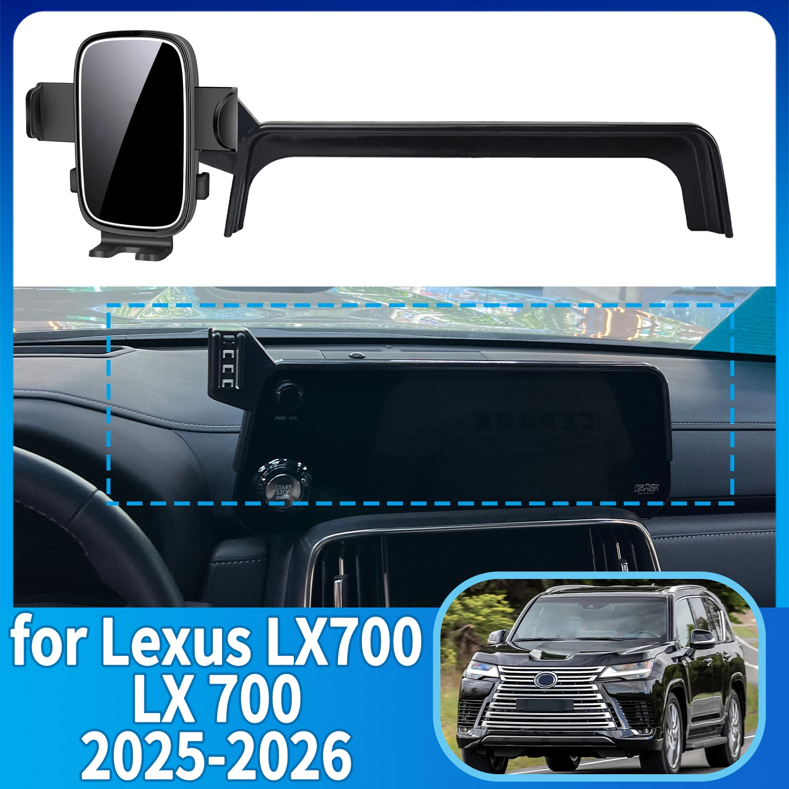

fit for Lexus LX700 LX 700 2025 2026 LX700H F SPORT Phone Holder, Dashboard Screen Mount Bracket Easy Installation​​ accessoires