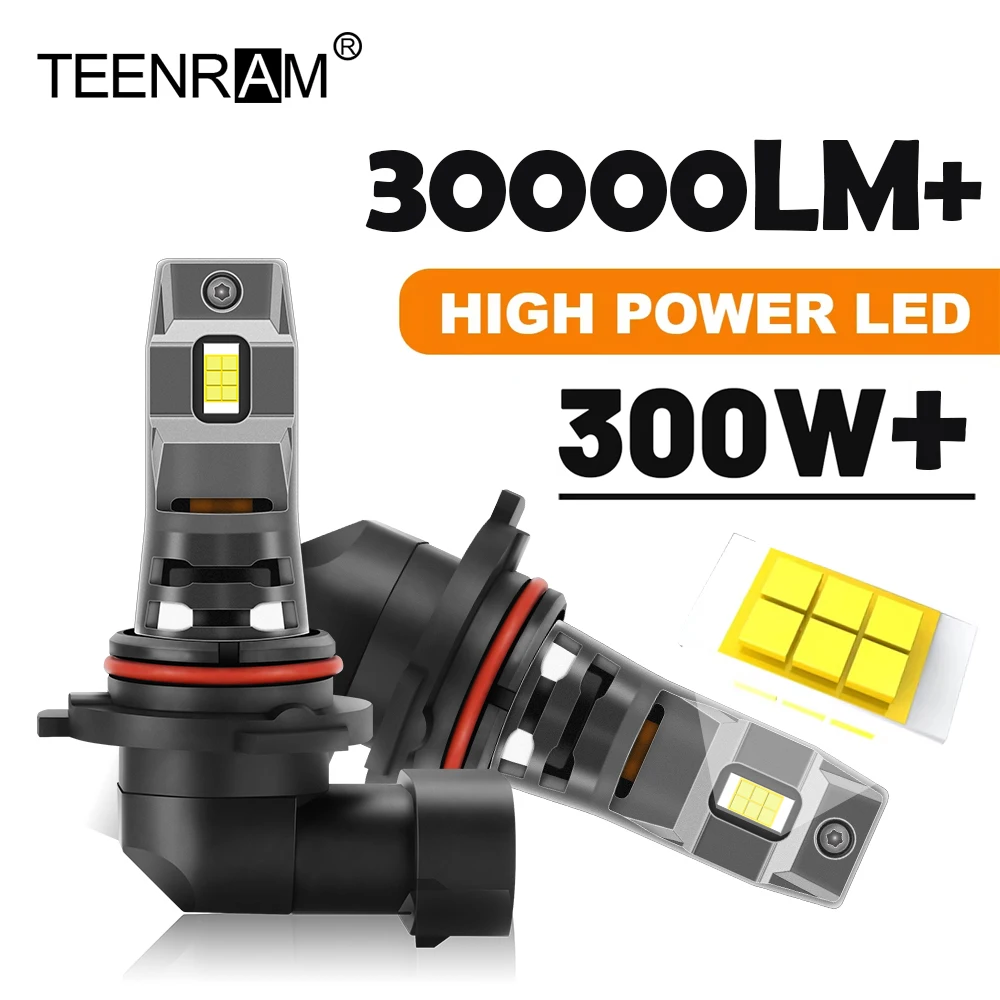 300W Canbus LED Headlights 30000LM Super Bright H7 H11 9005 HB3 9006 HB4 H4 Car Headlamps 12V Auto Lamps 6000K Turbo Lights