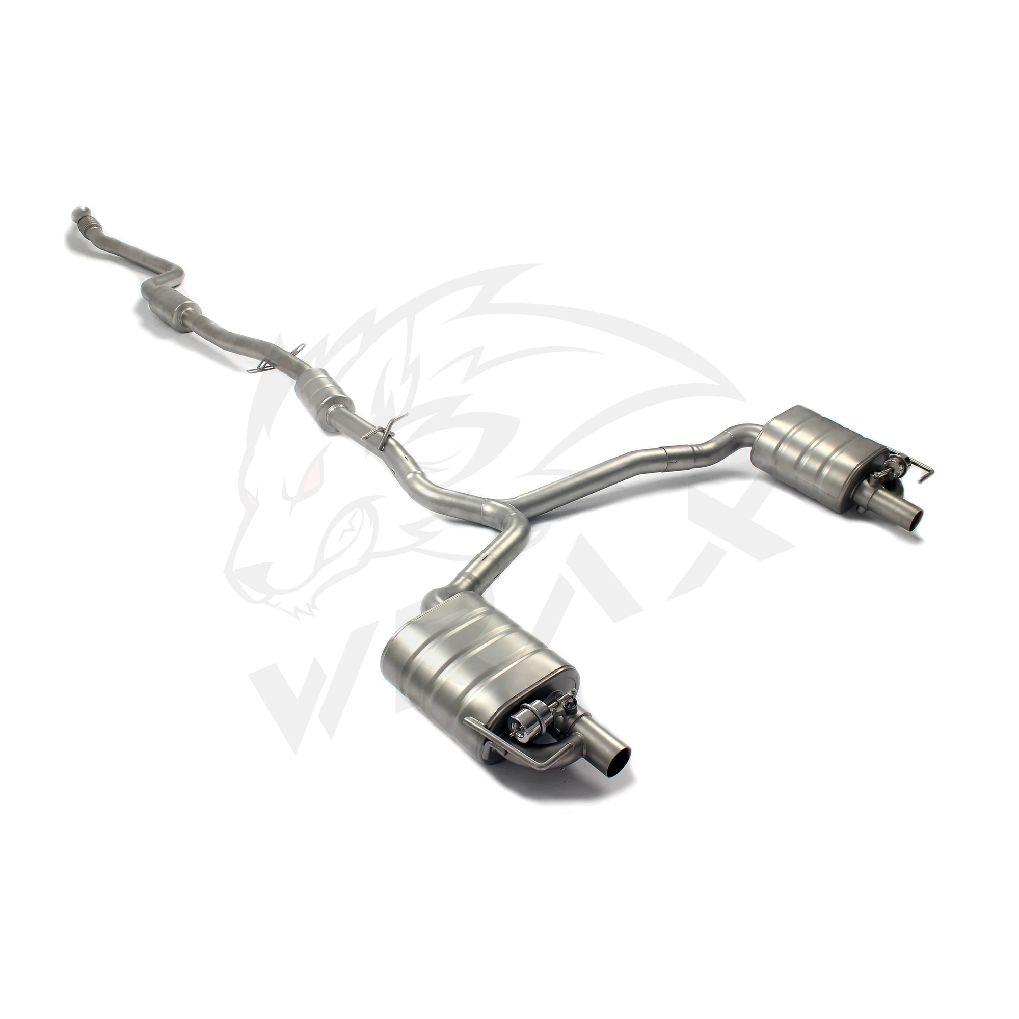 Wydech sportowy z zaworami, układ wydechowy Catback do BENZ Klasy C W205, rura ze stali nierdzewnej, możliwość personalizacji.