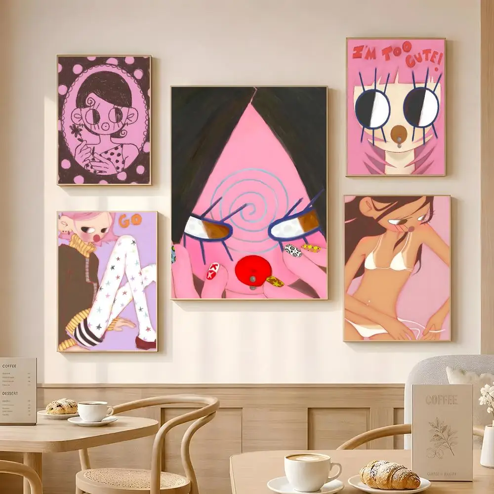 mada.exe M-MadaS Exe ART Poster Poster Self-adhesive Art Waterproof Paper Sticker Coffee House Bar Room Wall Decor