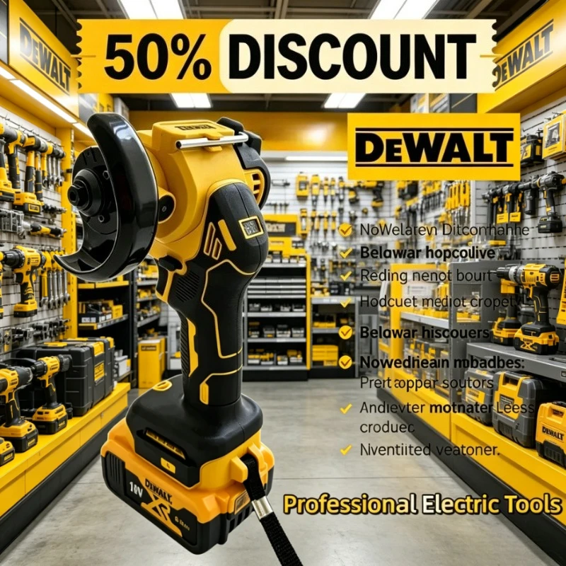 

DeWALT Cordless Angle Grinder, Mini Brushless Electric Cutting Polishing Grinding Power Tool Compatible with 18V DeWALT Battery