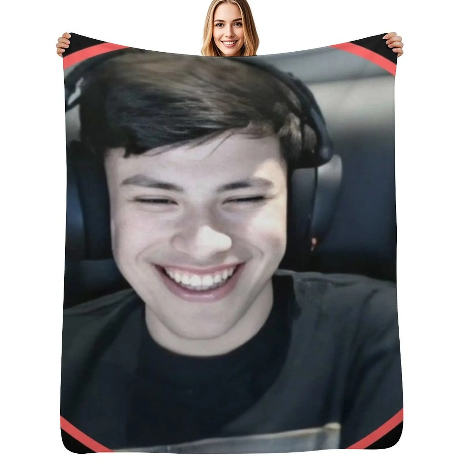 

Georgenotfound Throw Blanket Flannels Plaid on the sofa blankets and throws Multi-Purpose Blankets