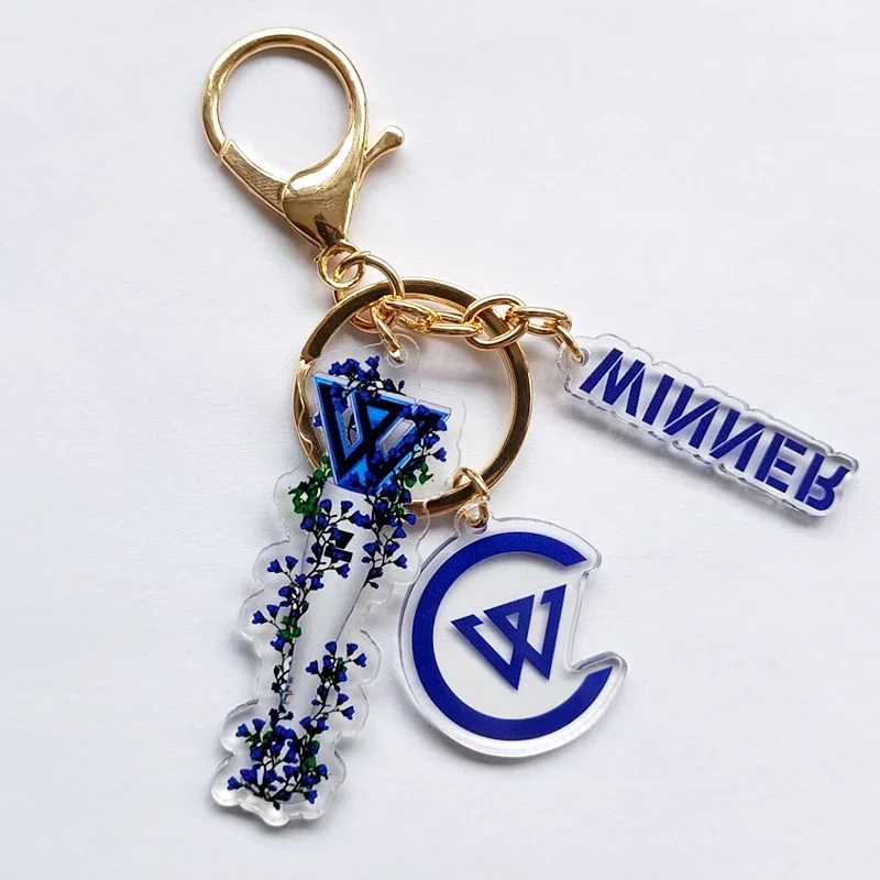 KPOP Winner Ikon Shinee 3 Pieces Pendant Key Chain Keyring Double Sided Printing Keychain Bag Accessories