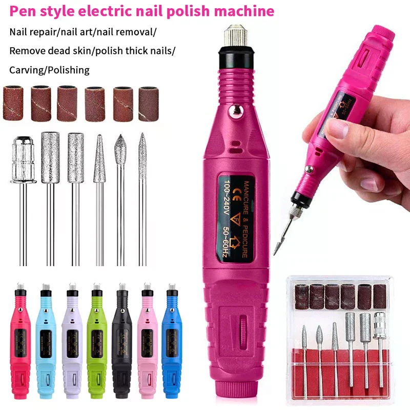 プロ仕様強力ネイルドリルマシンセット 電動ネイルサンダー ジェルポリッシュリムーバーツール ドリラー マニキュアネイルアクセサリー