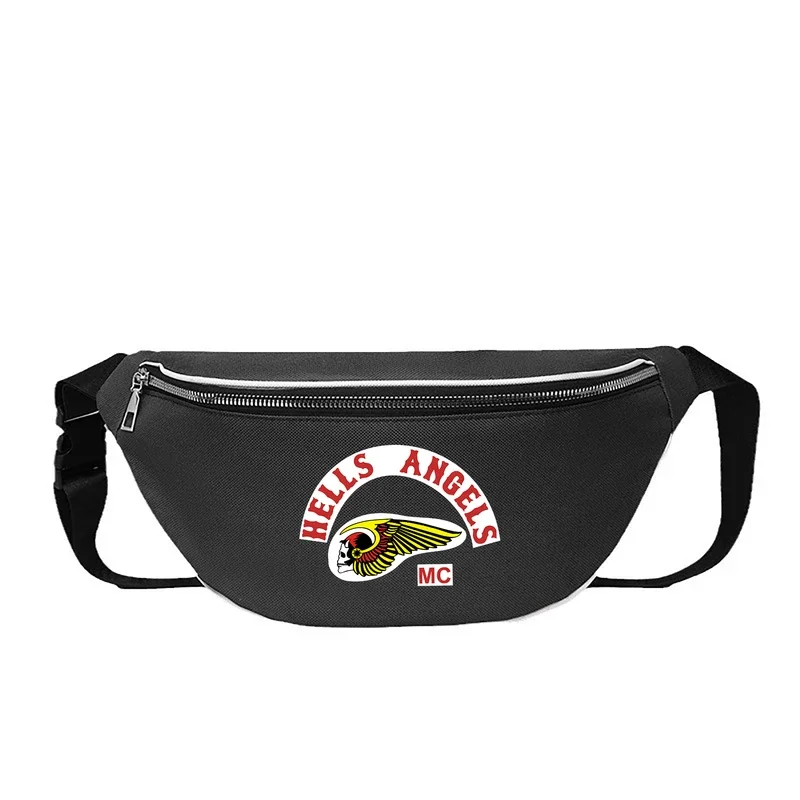 

Hells-Angels Logo Waist bag Crossbody Bag Vivid Color Outdoor Travel Sling Bag Motorcycle Club Brotherhood Small Backpack YB-302